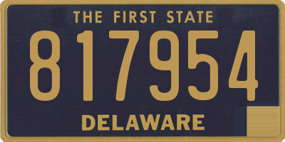 DE license plate 817954