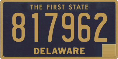 DE license plate 817962