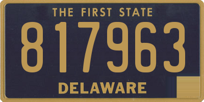 DE license plate 817963