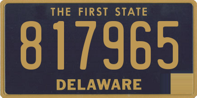 DE license plate 817965