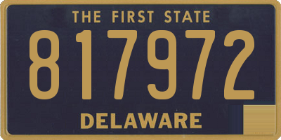 DE license plate 817972