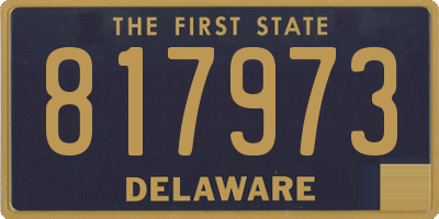 DE license plate 817973