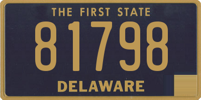 DE license plate 81798
