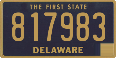 DE license plate 817983