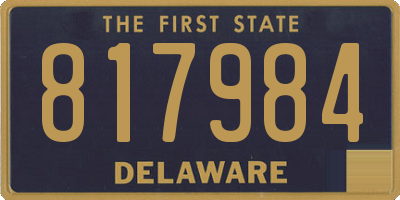 DE license plate 817984