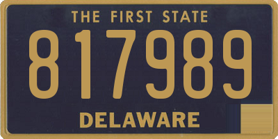 DE license plate 817989