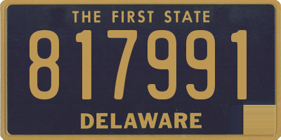 DE license plate 817991