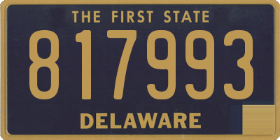DE license plate 817993