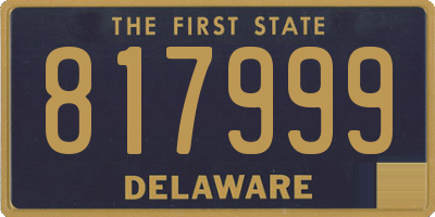 DE license plate 817999