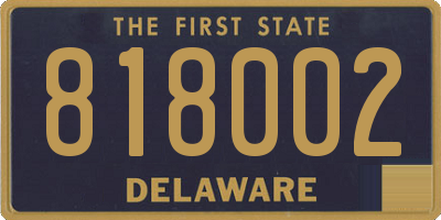 DE license plate 818002