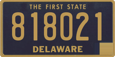 DE license plate 818021