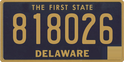 DE license plate 818026