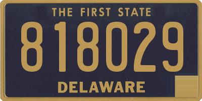 DE license plate 818029
