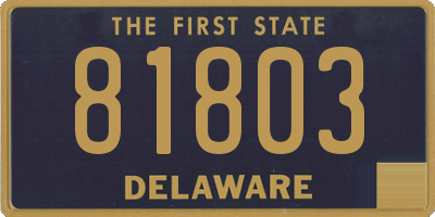 DE license plate 81803