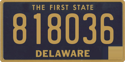 DE license plate 818036