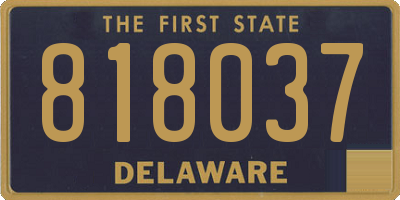 DE license plate 818037