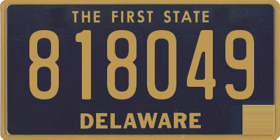 DE license plate 818049