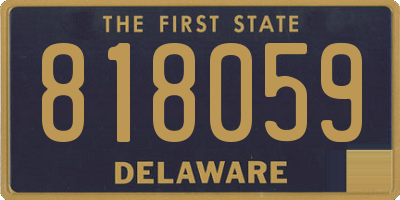 DE license plate 818059