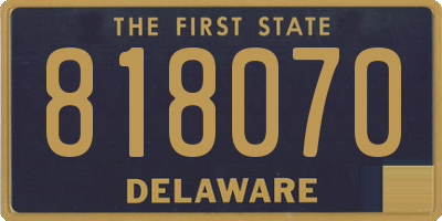 DE license plate 818070