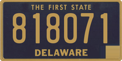DE license plate 818071