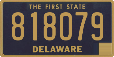 DE license plate 818079
