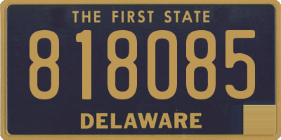 DE license plate 818085