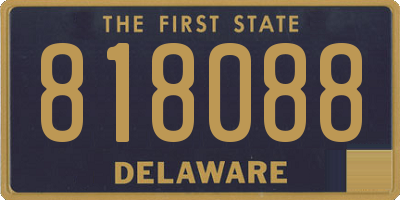 DE license plate 818088