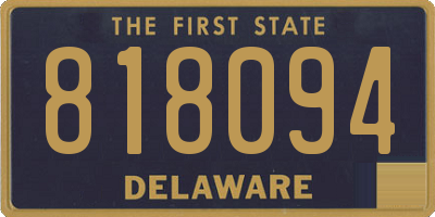 DE license plate 818094