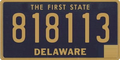 DE license plate 818113