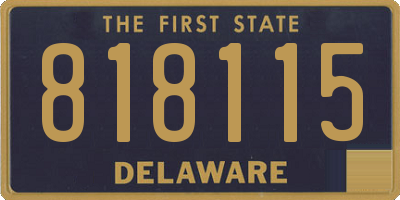 DE license plate 818115