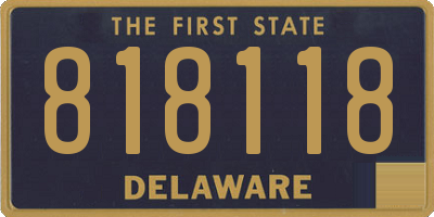 DE license plate 818118