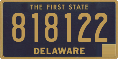 DE license plate 818122