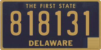DE license plate 818131