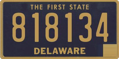 DE license plate 818134