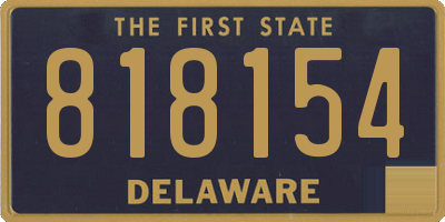 DE license plate 818154