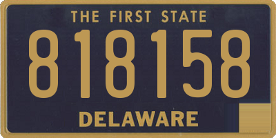 DE license plate 818158