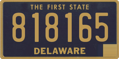DE license plate 818165