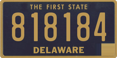 DE license plate 818184