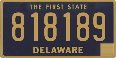 DE license plate 818189