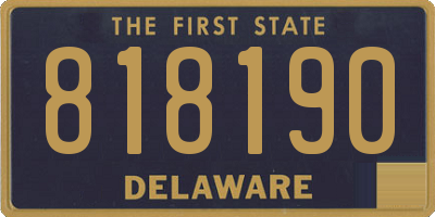 DE license plate 818190