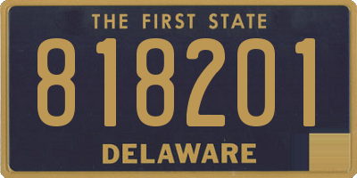 DE license plate 818201
