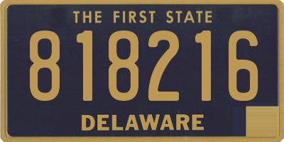 DE license plate 818216