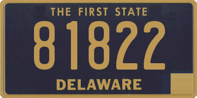 DE license plate 81822