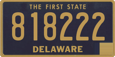 DE license plate 818222