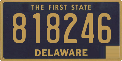 DE license plate 818246