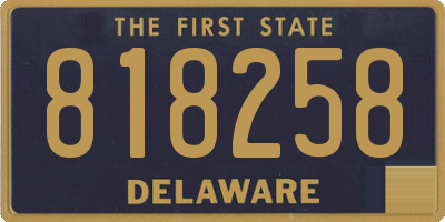 DE license plate 818258