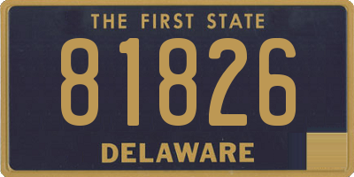 DE license plate 81826