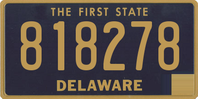 DE license plate 818278