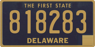 DE license plate 818283