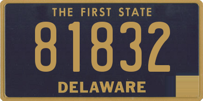 DE license plate 81832